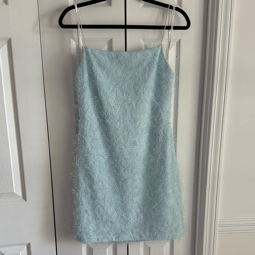Vintage Blue Fuzzy Dress
